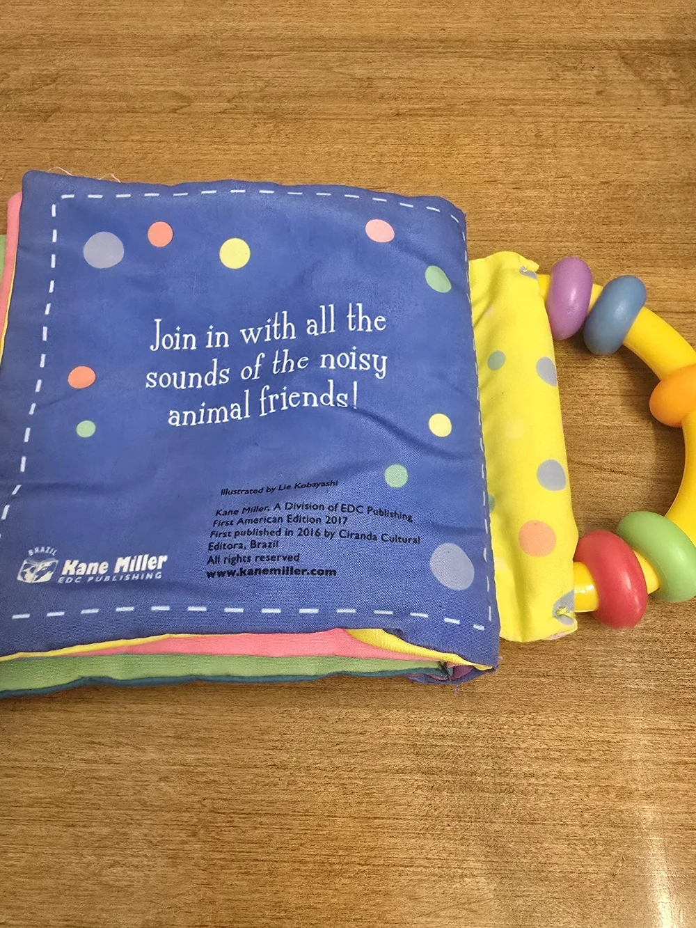 Othr Hello, Baby! Soft Activity Cloth Book - Blue, Yellow, Pink, Purple, Green
